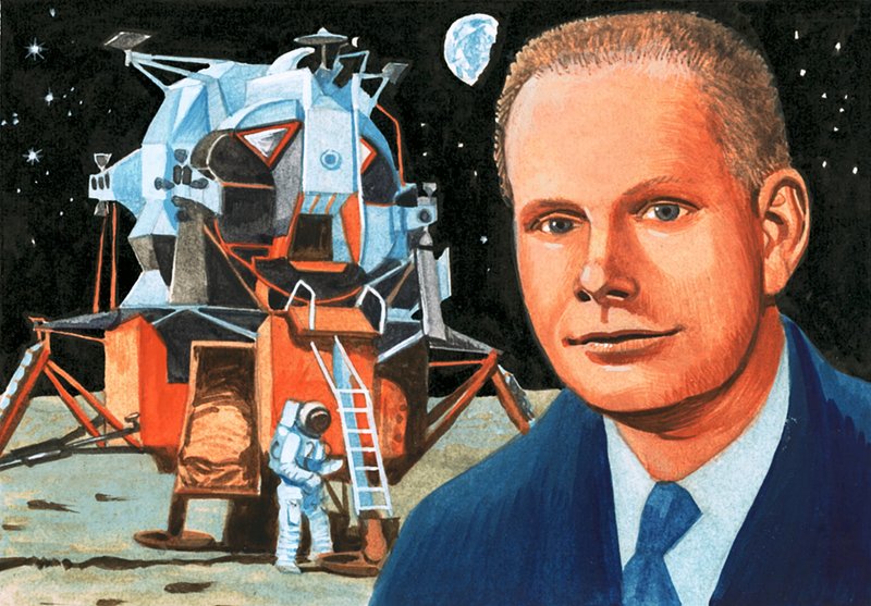 Niezidentyfikowany amerykański astronauta i lądownik księżycowy autorstwa English School