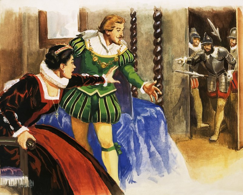 Niezidentyfikowana para, prawdopodobnie królowa Elżbieta I i Sir Francis Drake autorstwa English School