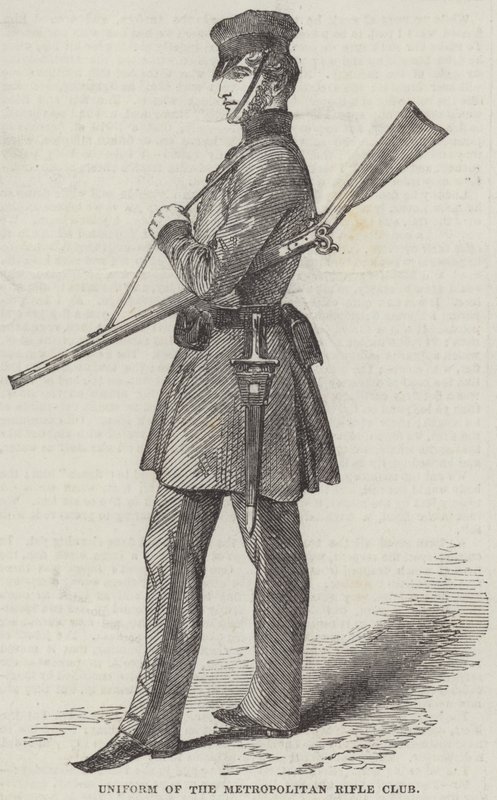 Mundur Metropolitan Rifle Club (grafika) autorstwa English School