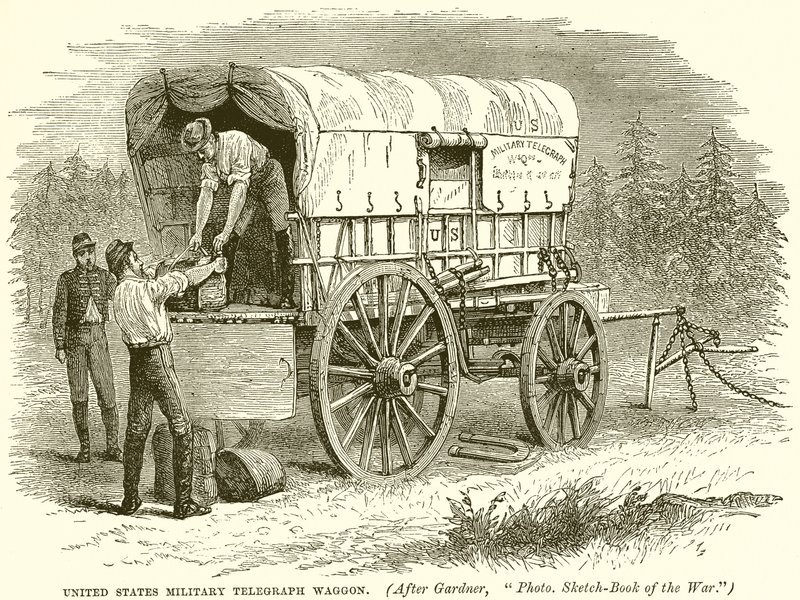Wojskowy wagon telegraficzny Stanów Zjednoczonych autorstwa English School