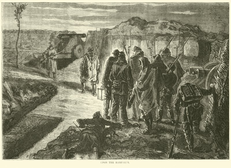 Na murach obronnych, październik 1870 autorstwa English School