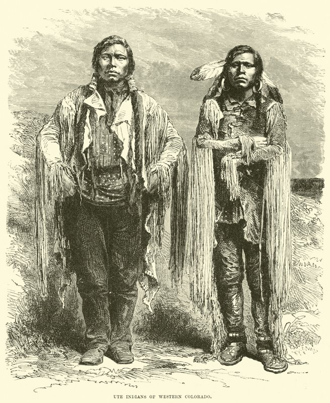 Indianie Ute z zachodniego Kolorado autorstwa English School