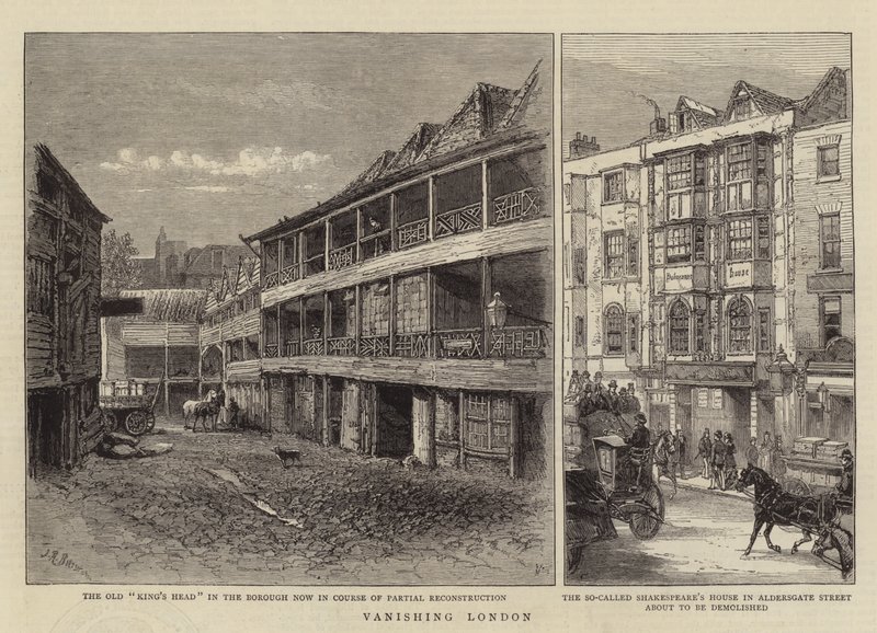 Znikający Londyn (grawerowanie) autorstwa English School