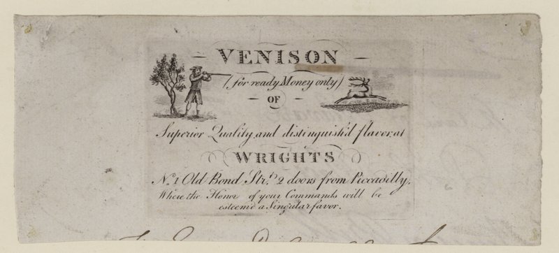 Sprzedawca Venisor, Wrights, karta handlowa autorstwa English School