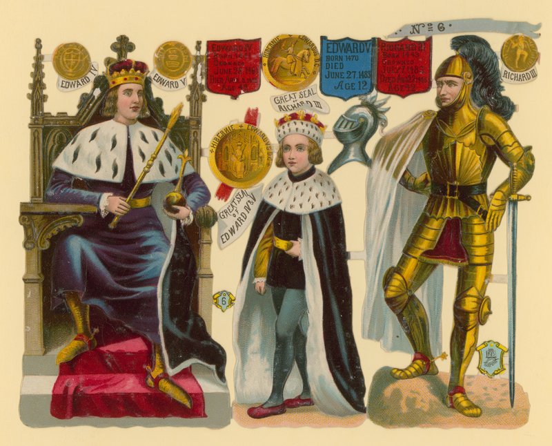 Złom wiktoriański: Król Edward IV, Król Edward V, Król Ryszard III autorstwa English School