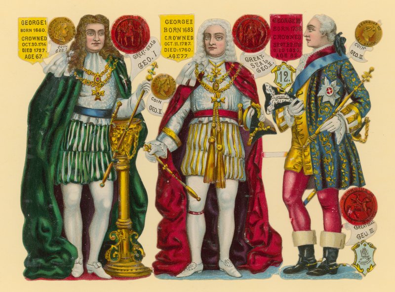 Złom wiktoriański: Król Jerzy I, Król Jerzy II, Król Jerzy III autorstwa English School