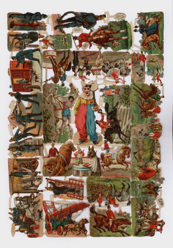 Wiktoriańskie skrawki (chromolitho) autorstwa English School