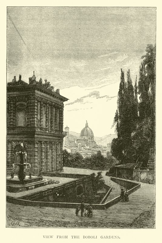 Widok z Ogrodów Boboli autorstwa English School
