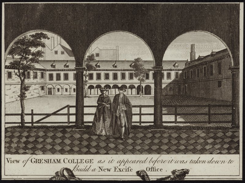 Widok Gresham College autorstwa English School