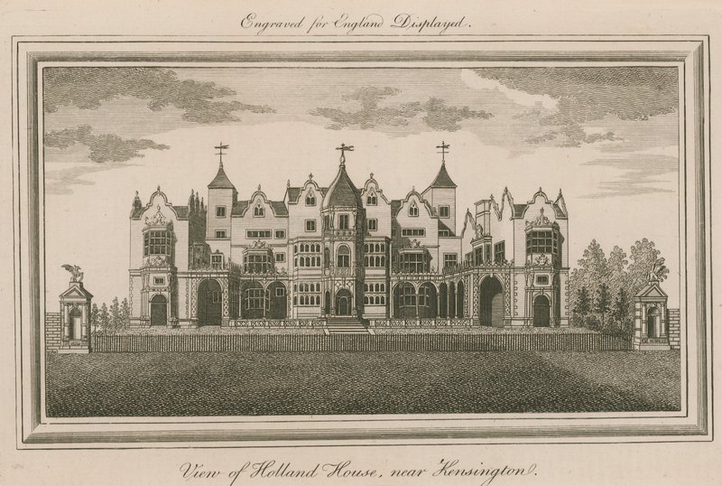 Widok na Holland House, niedaleko Kensington autorstwa English School