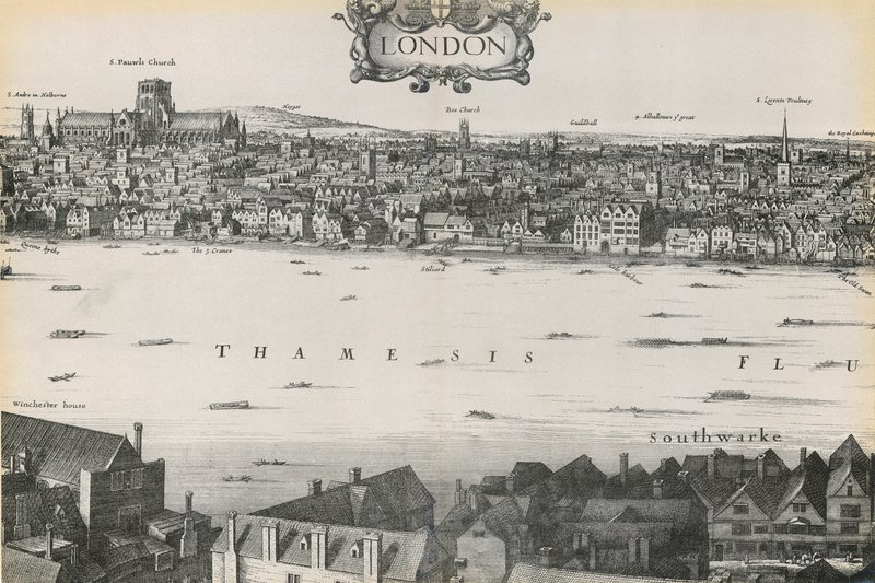 Widok Londynu autorstwa Wenceslausa Hollara, 1647 autorstwa English School