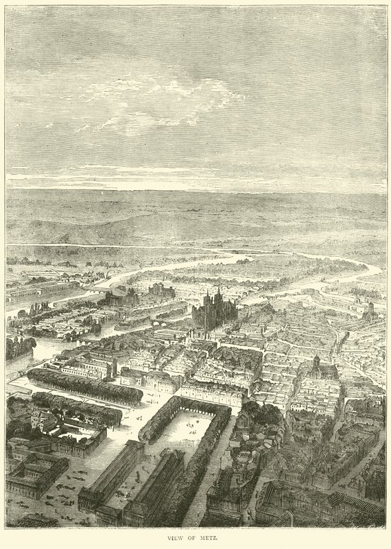 Widok Metz, październik 1870 autorstwa English School
