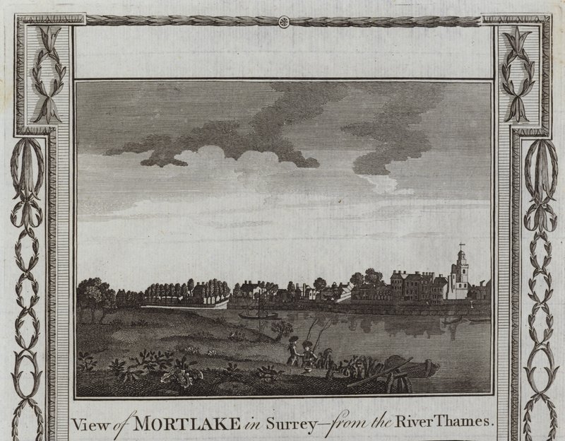 Widok na Mortlake autorstwa English School