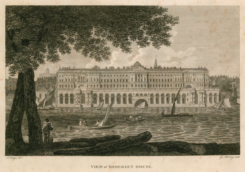 Widok na Somerset House, The Strand, Londyn autorstwa English School