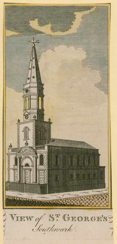 Widok na St Georges, Southwark autorstwa English School