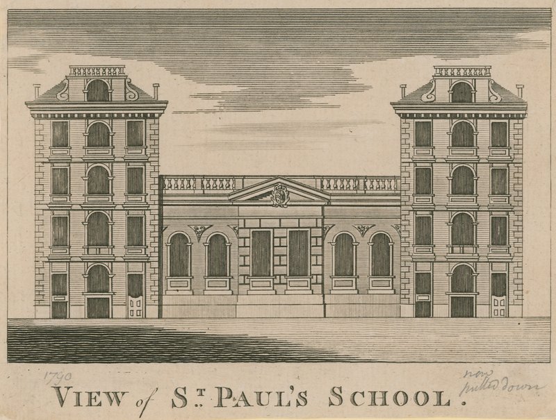 Widok na szkołę św. Pawła autorstwa English School