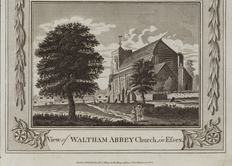 Widok na kościół opactwa Waltham autorstwa English School