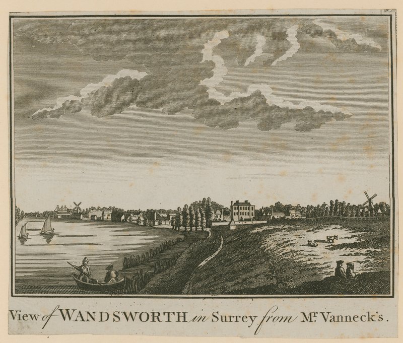 Widok Wandsworth w Surrey od pana Vannecksa autorstwa English School