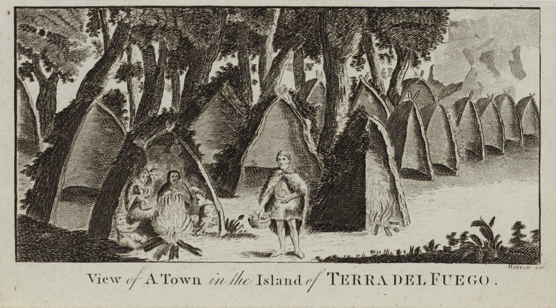 Widok miasta na wyspie Terra del Fuego autorstwa English School