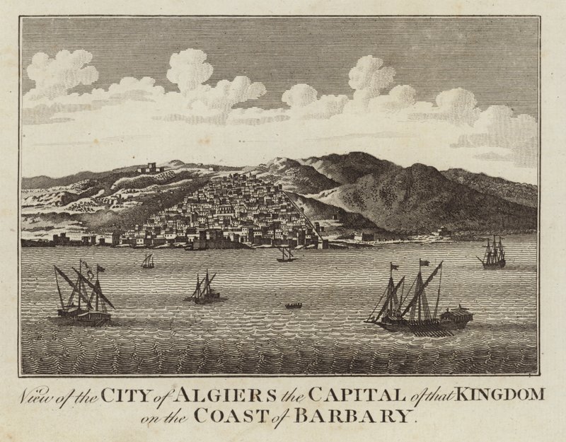 Widok na miasto Algier, stolicę tego królestwa na wybrzeżu Barbary autorstwa English School