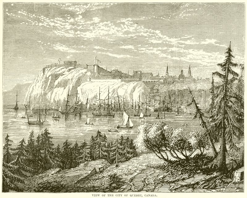 Widok na miasto Quebec, Kanada autorstwa English School