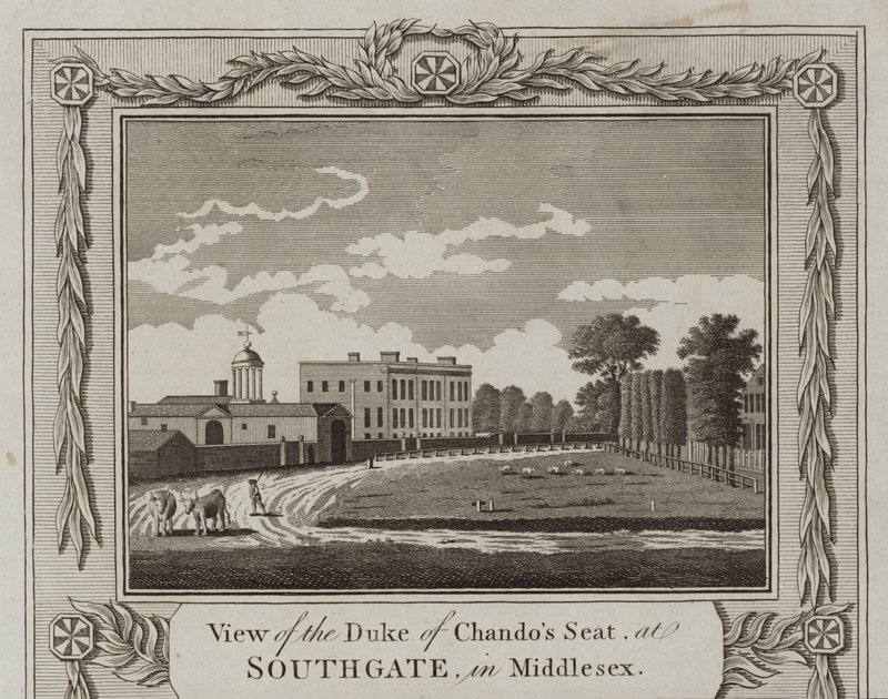 Widok siedziby księcia Chandos autorstwa English School