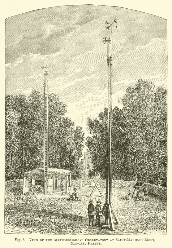 Widok na Obserwatorium Meteorologiczne w Saint-Marie-du-Mont, Manche, Francja autorstwa English School