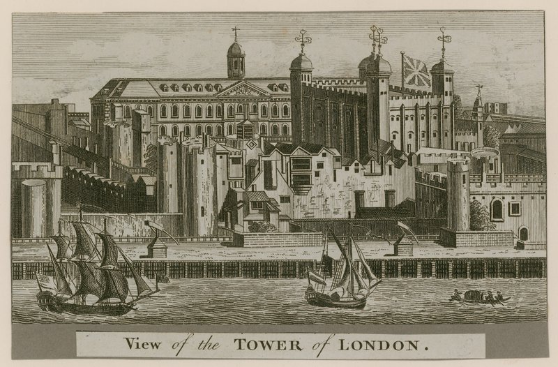 Widok na Tower of London autorstwa English School