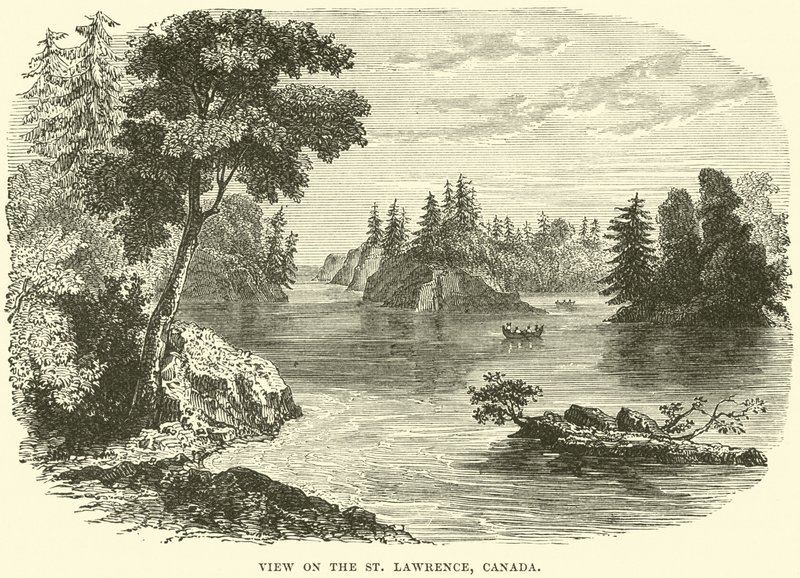 View on the St Lawrence, Canada  autorstwa English School