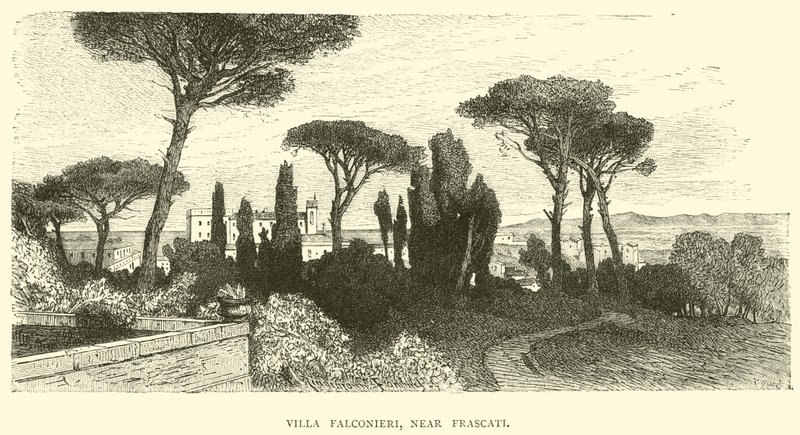 Willa Falconieri, niedaleko Frascati autorstwa English School