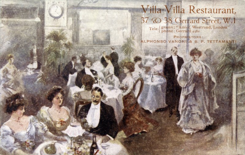 Restauracja Villa Villa, 37-38 Gerrard Street, Londyn W1 autorstwa English School