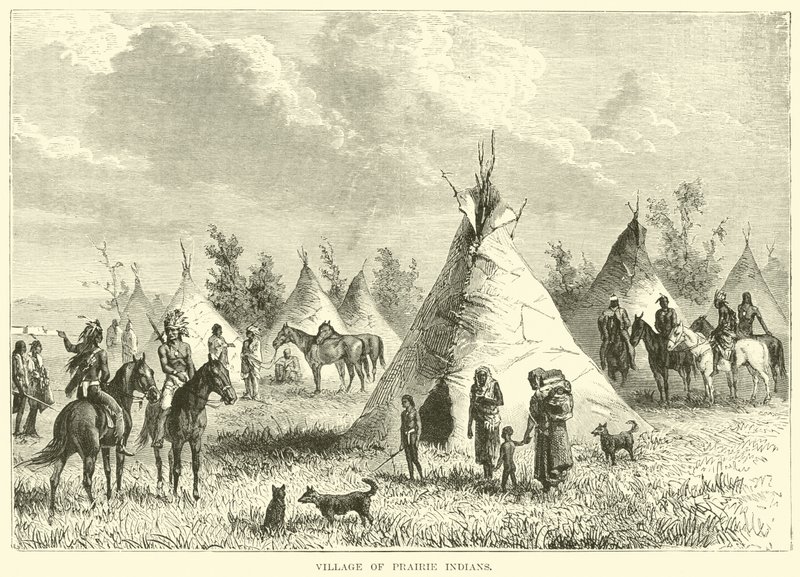 Wioska Indian Preriowych autorstwa English School