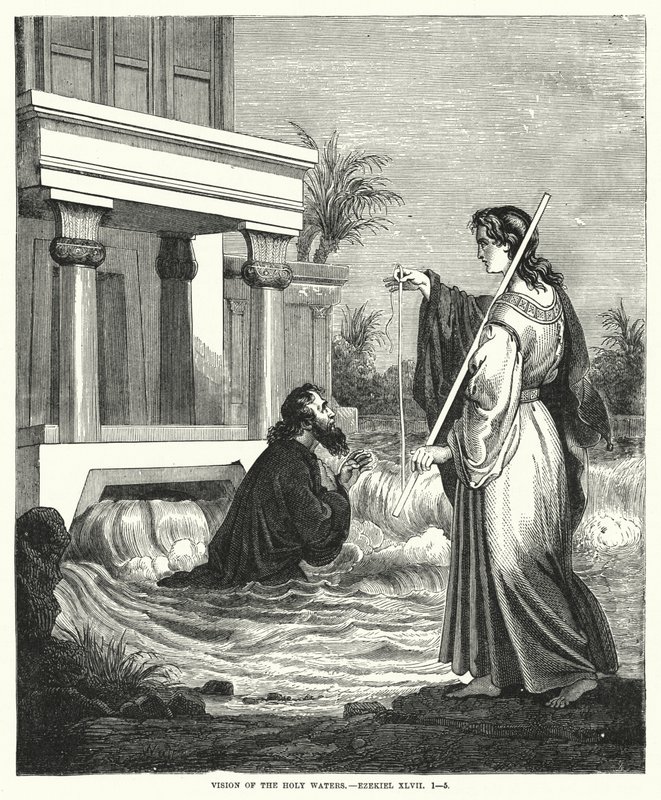 Wizja świętych wód, Ezechiel XLVII autorstwa English School