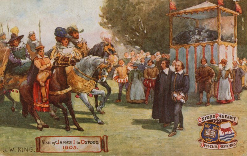 Wizyta Jakuba I w Oksfordzie, 1605 autorstwa English School