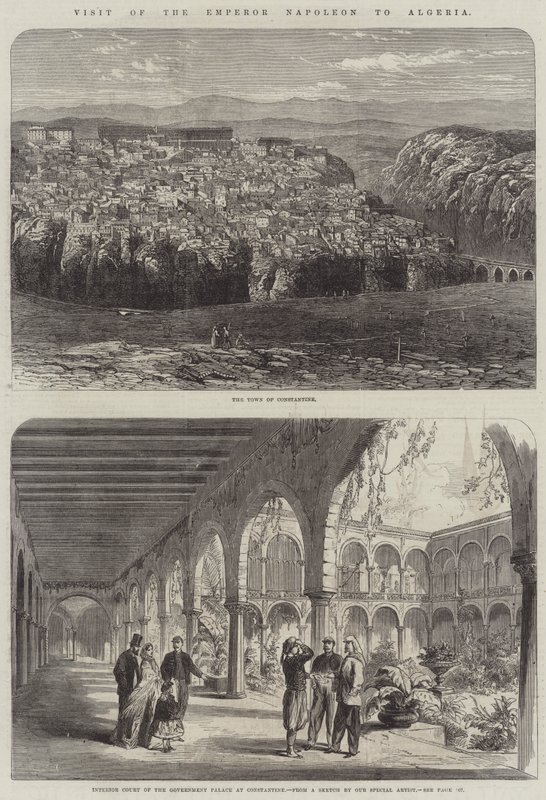 Wizyta cesarza Napoleona w Algierii (grafika) autorstwa English School