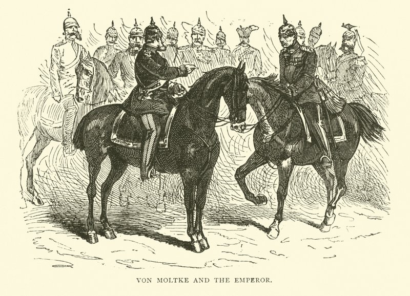 Von Moltke i cesarz, styczeń 1871 autorstwa English School