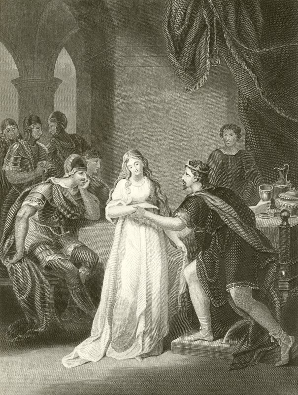 Vortigern i Rowena autorstwa English School