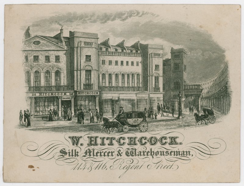W Hitchcock, karta handlowa autorstwa English School