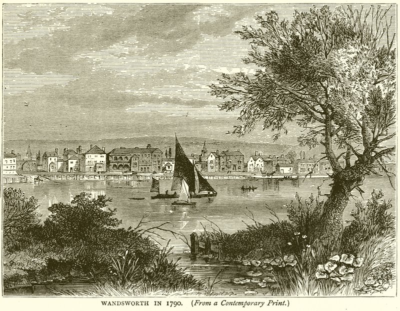 Wandsworth w 1790 autorstwa English School
