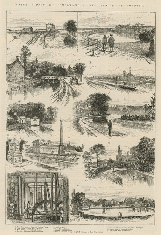 Zaopatrzenie w wodę Londynu: The New River Company autorstwa English School