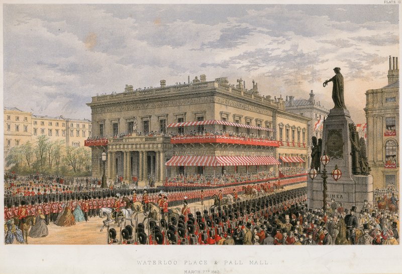 Waterloo Place i Pall Mall autorstwa English School