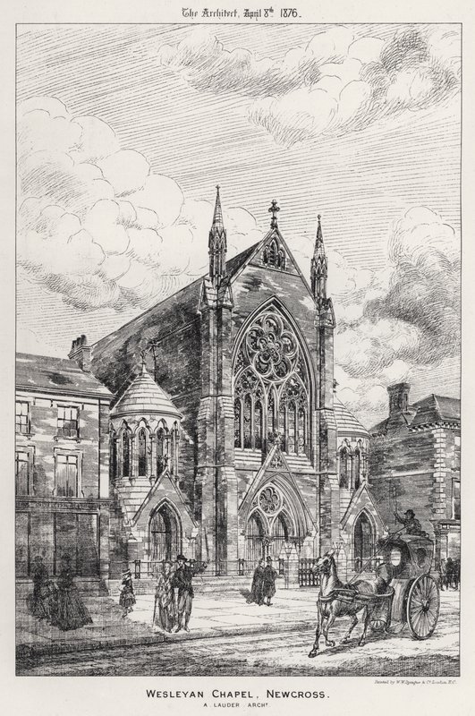 Kaplica Wesleyańska, Newcross (grawerowanie) autorstwa English School