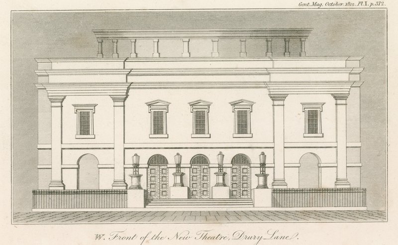 Zachodni front nowego teatru Drury Lane w Londynie autorstwa English School