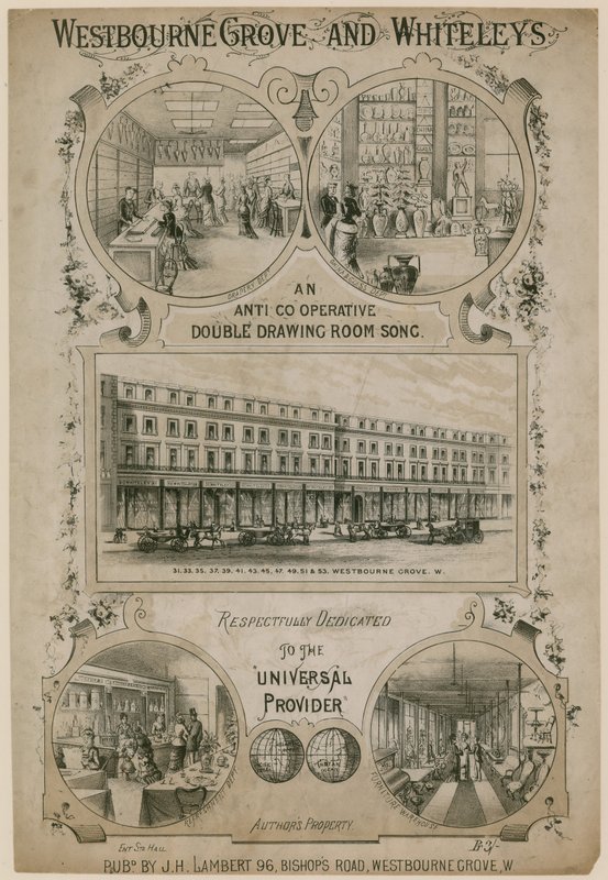 Westbourne Grove i Whiteleys autorstwa English School