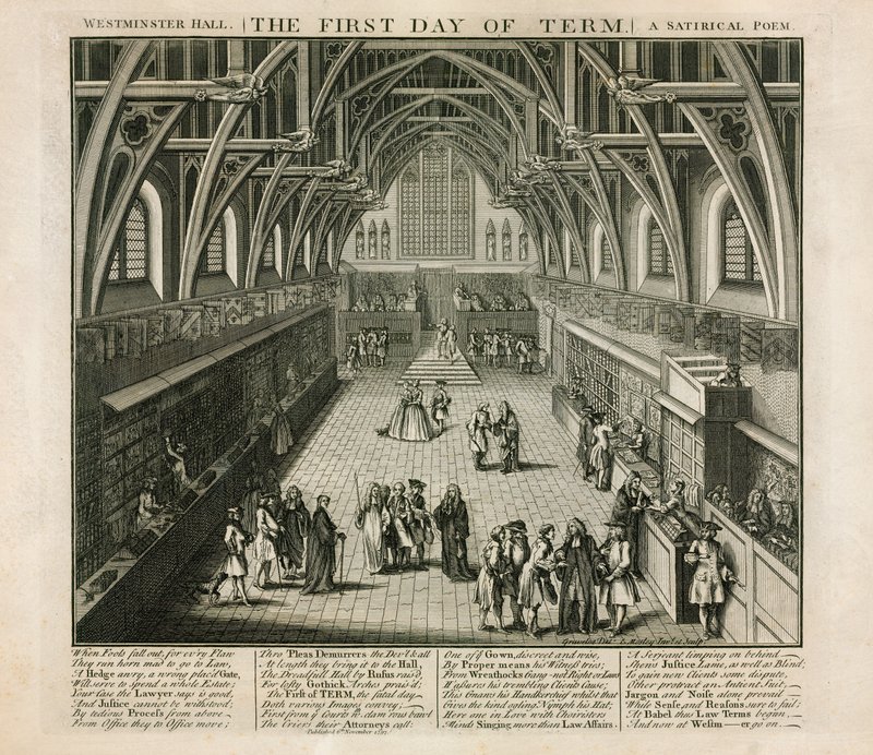 Westminster Hall, Pierwszy dzień semestru, Poemat satyryczny autorstwa English School