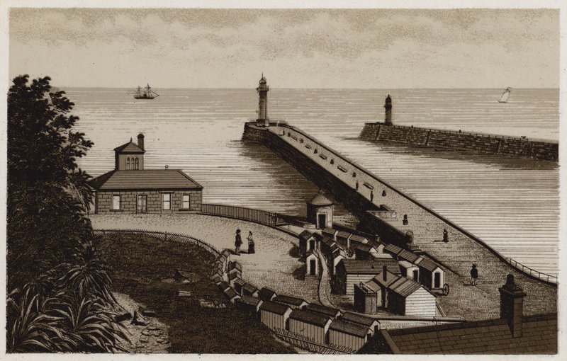 Wejście Whitby do portu (lito) autorstwa English School