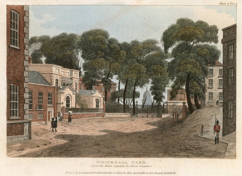 Whitehall Court or Yard, Dom Vanbrugh, zburzony 1898 autorstwa English School