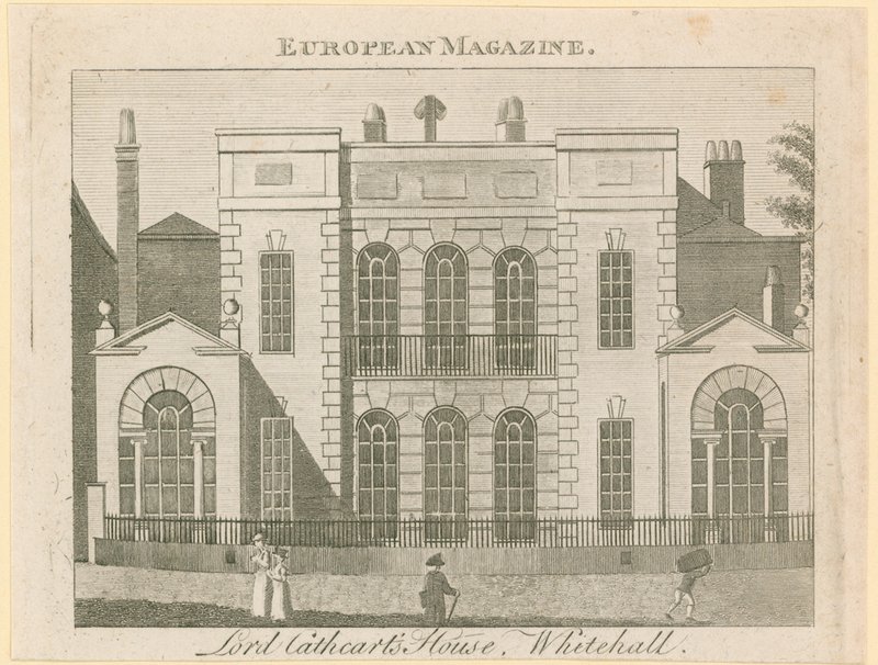 Whitehall Court or Yard, Dom Vanbrugh, zburzony 1898 autorstwa English School
