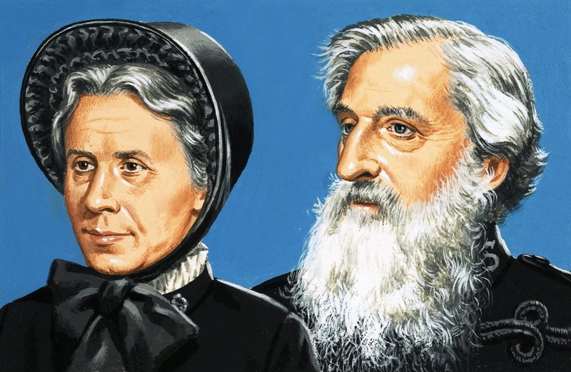 William Booth i jego żona Katarzyna autorstwa English School