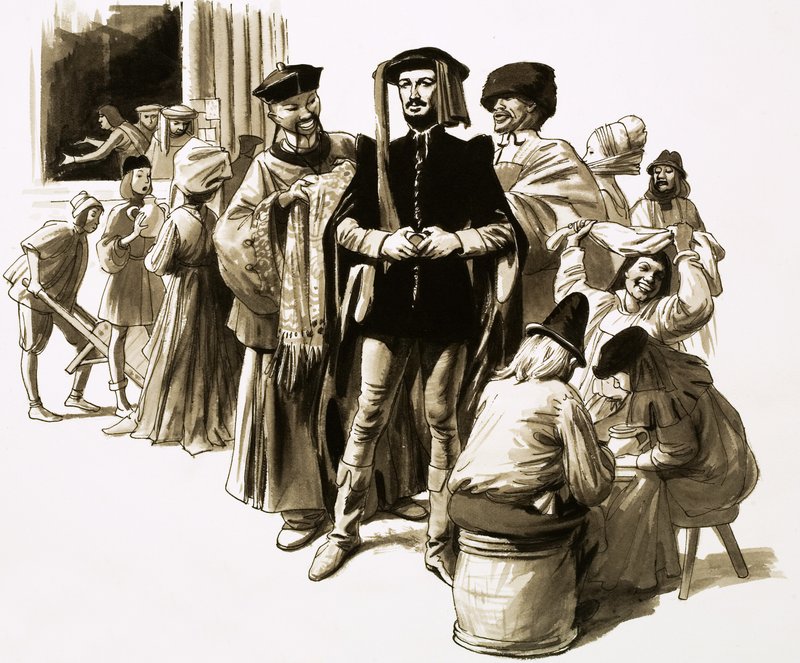 William Caxton był odnoszącym sukcesy kupcem, zanim zaczął drukować autorstwa English School